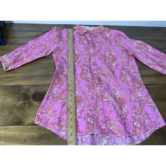 Robert Graham Womens Pink Western Button Up Shirt Size Small - Picture 8 of 11